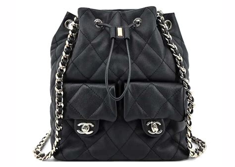 chanel two tone backpack|Chanel Drawstring Two Pocket Backpack Black (AS4342) .